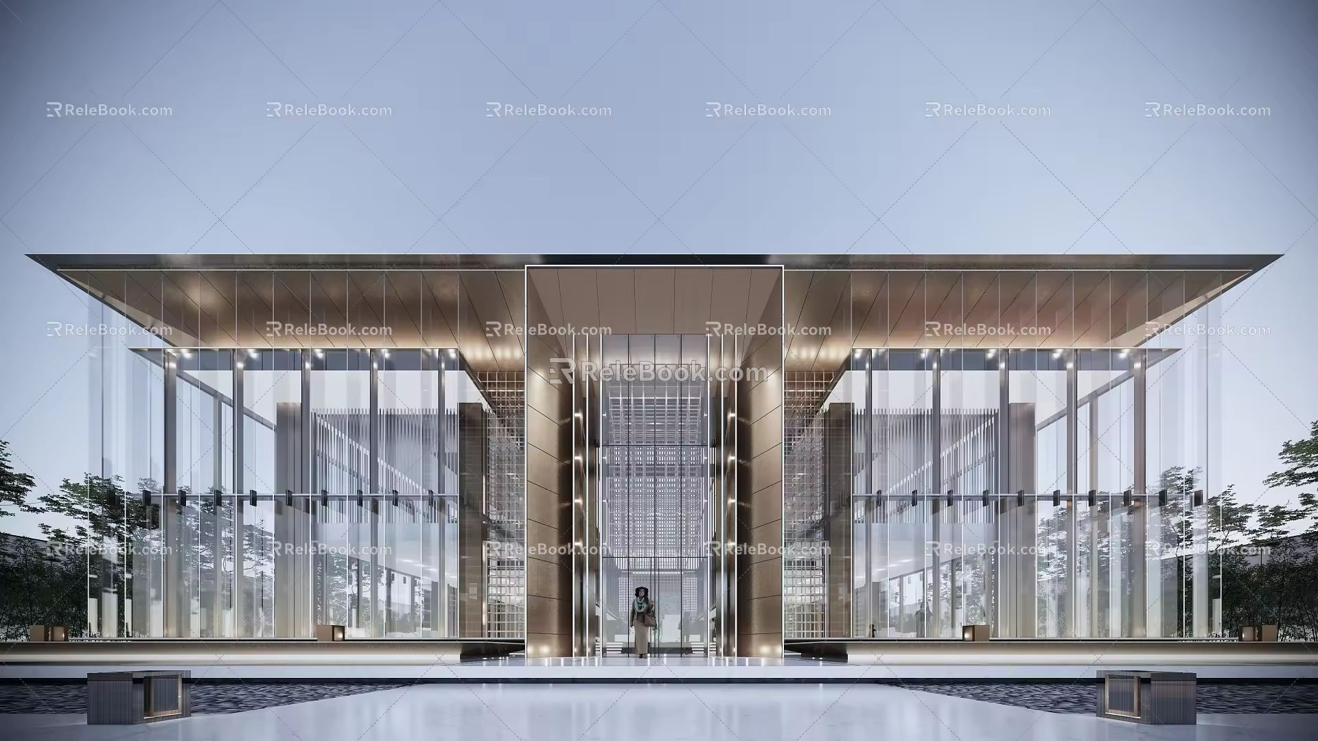 Modern Sales Office Building Sales Office 3d model