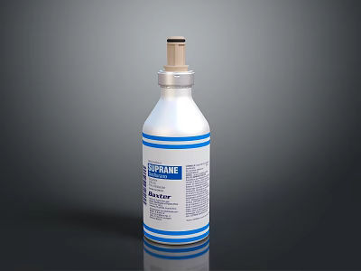 Suprilene Spray Bottle Household Product With White Body And Blue Label 3d model