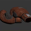 Pair Of Red Boxing Gloves As Essential Sports Equipment For Training