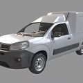 White Compact Cargo Van With Simple Front Design And Practical Features