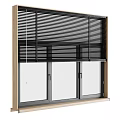 Stylish Casement Window With Various Grid Patterns And Frame Design Options 3d model