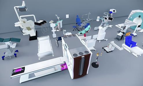 Modern Medical Devices Medical Equipment Portfolio 3d model