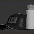 Hat Cup Plastic Cup Hat Realistic 3d model