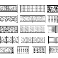 Various Railing Design Styles With Ornate Carvings And Simple Grilles For Architecture