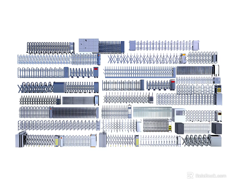 Various Metal Heat Sinks Collection With Electronic Components Different Designs And Sizes 3d model