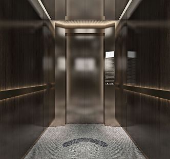 Modern elevator car 3d model