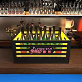 Bar Display Of Various Bottled Drinks In Different Branded Cooler Boxes 3d model