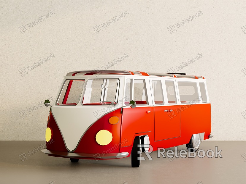 Retro Car Bus Volkswagen model