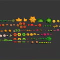 Vibrant Colorful Fresh Vegetables And Fruits Arranged In Gradient Pattern On Dark Background