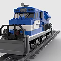LEGO toy blocks train head 3d model