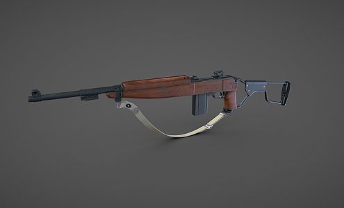 Japanese old-fashioned rifle 3d model