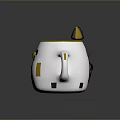 Cute White Mug With Cat Face Design And Yellow Black Accents For Home Use
