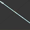 Ancient Spear With Wooden Shaft And Metal Tip For Historical Use