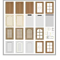 Various Cabinet Door Styles Featuring Wooden White And Glass Panel Designs