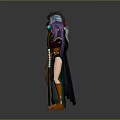 Game and Movie Characters 3D Models with Diverse Costumes Stretching Arms Standing Poses and Weapons