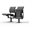 Ergonomic Grey Fabric Office Chair With Modern Design And Sturdy Metal Base Support