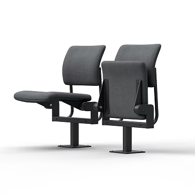 Ergonomic Grey Fabric Office Chair With Modern Design And Sturdy Metal Base Support 3d model