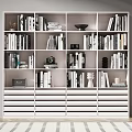 Modern bookcase 3d model