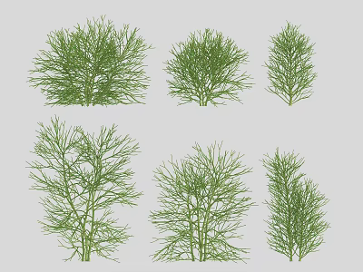 Modern shrubs 3d model Modern shrubs 3d model