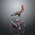 Turret Turntable Railgun Sci-fi Tower Defense Game Tower Defense Sci-fi Turret Game Turret Game Battery 3d model