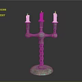 Decorative Three Candle Holder Lamp With Spiral Metallic Base And Greenish Copper Finish