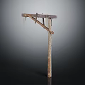 Rustic Country Wooden Furniture With Vertical Post And Horizontal Beam Structure