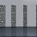 Modern Decorative Swing Doors With Geometric Cutout Patterns In Black For Interior Design