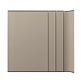 Modern Beige Wall Panel With Vertical Stripes And Decorative Edges Design 3d model