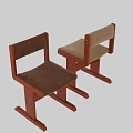 Simple Design Wooden Frame Dining Chairs With Upholstered Seat And Backrest