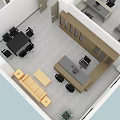 Office Floor Plan Design With Multiple Workstations Meeting Rooms And Lounge Areas