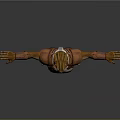 Lizard Like Humanoid 3D Model With Armor Mechanical Details And Outstretched Arms