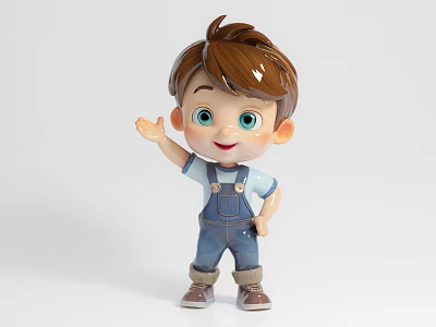Boys and Boys Cartoon Characters Greeting Characters Animation Animation Handmade Ornaments Sculptures Statues Beautiful Chen Display Toys Doll Ornaments Decoration 3d model
