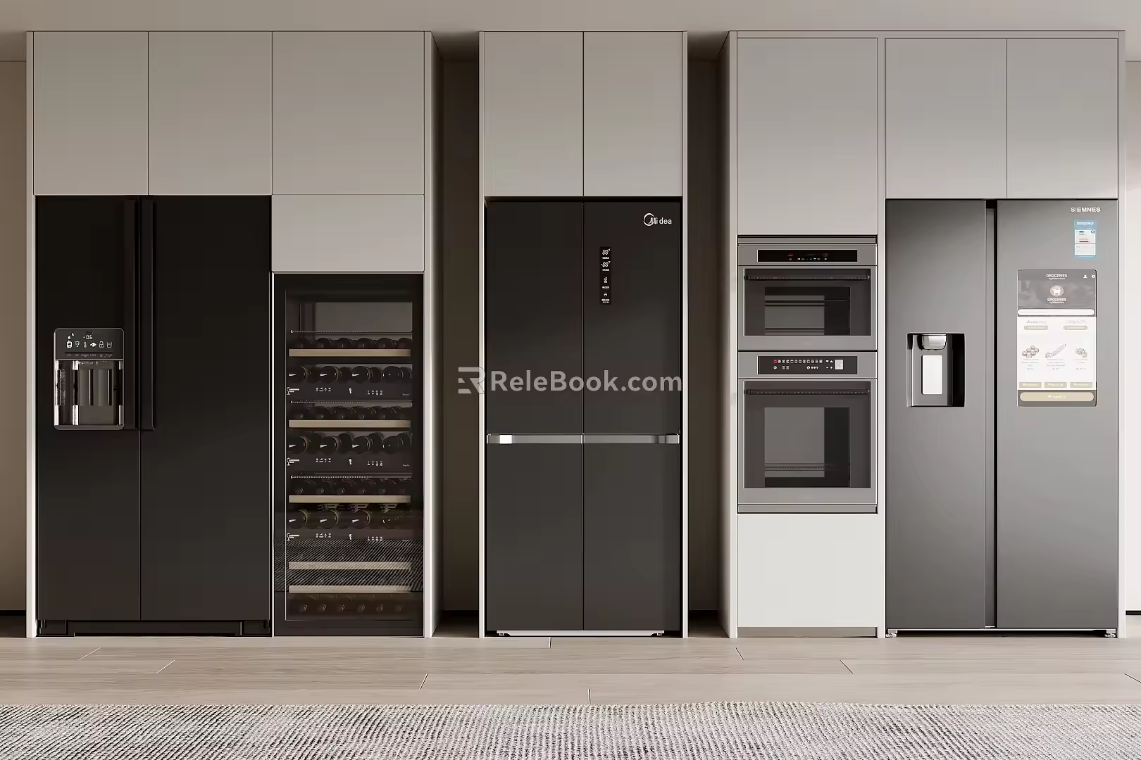 Modern refrigerator 3d model