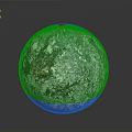 Multicolored Decorative Sphere With Textured Surface For Home Interior Decor