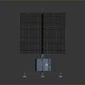 Satellite Antenna With Grid Panels Mast Structure And Stable Base Design
