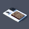 Decorative Leather Box With Intricate Patterns On White Platform With Black Book And Gloves 3d model
