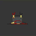 Car Battery With Red Black Jumper Cables And Red Yellow Clamps