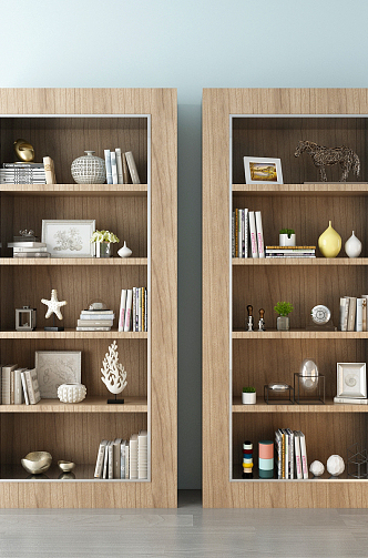 Modern Bookcase Decorative Cabinet 3d model