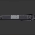 Modern Black Tactical Pistol With Ergonomic Grip And Metallic Barrel