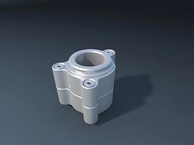 Metal Hardware Tool Precision Machined Cylindrical Component With Mounting Holes And Durable Construction 3d model