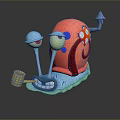 Snail Cartoon Snail Small Snail Reptile Cold Blooded Animal Reptile 3d model