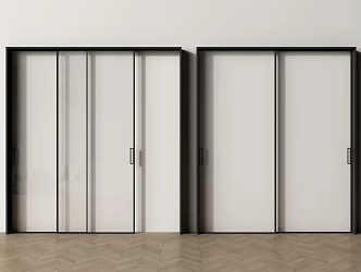 Modern sliding door glass door kitchen sliding door balcony sliding door glass door 3d model