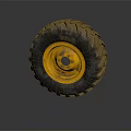 High Quality Automotive Car Tire with Yellow Rim and Tread Pattern as Essential Part