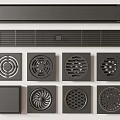 Black Bathroom Floor Drains And Grates With Various Designs For Shower 3d model