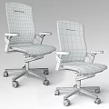 Modern Office Chairs With Metal Frame Armrests Padded Seats And Wheels
