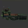 Tactical Modern Weapon With Scope Wooden Component And Metal Frame Design