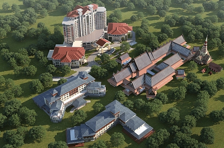 Hotel Club Southeast Asia Architecture Thailand Architecture Planning Architecture 3d model