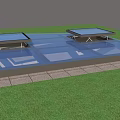 Lighting well parallel rising skylight 3d model