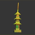 Modern Tower Ancient Building 3d model