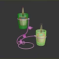 Silver Metal Candle Holders With Curved Stand Grapevine Decoration And Lit Candles